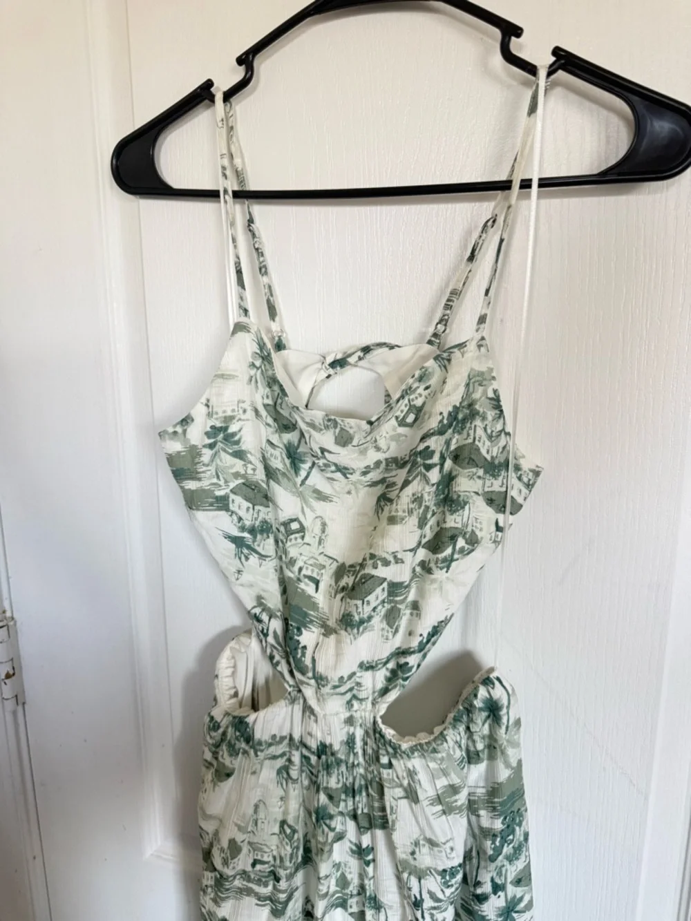 Abercrombie & Fitch Cutout Maxi Green Dress
